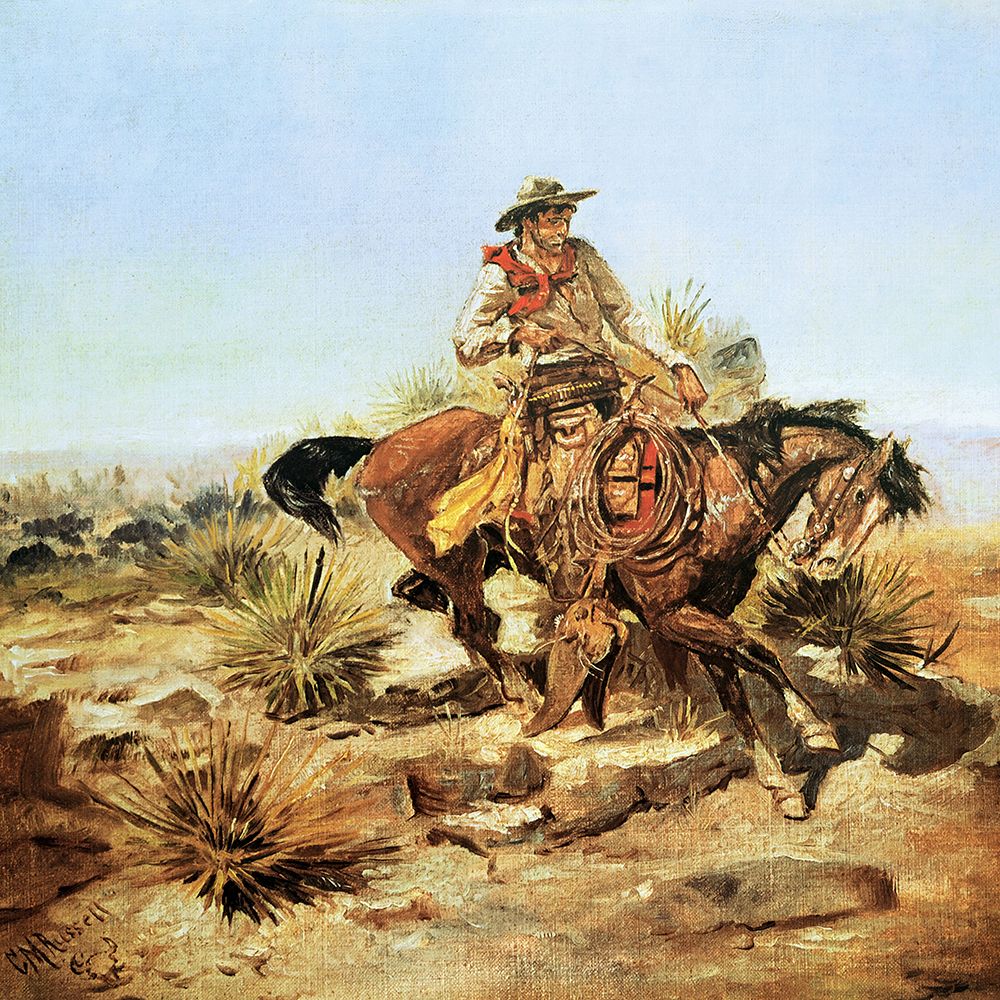 Riding Line art print by Charles Marion Russell for $57.95 CAD