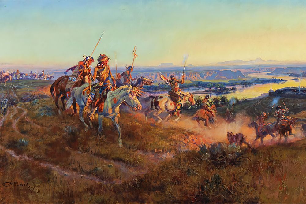 Salute of the Robe Trade art print by Charles Marion Russell for $57.95 CAD