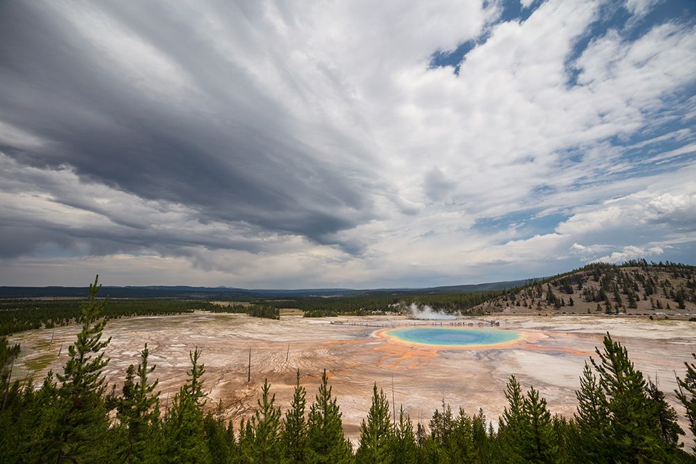 Building Storm over Grand Prismatic Spring, Yellowstone National Park art print by Jacob W. Frank for $57.95 CAD