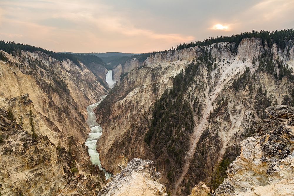 Cloudy sunset from Artist Point, Yellowstone National Park art print by The Yellowstone Collection for $57.95 CAD