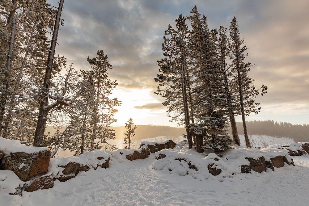 Fall Sunrise at Lookout Point Overlook, Yellowstone National Park art print by Jacob W. Frank for $57.95 CAD