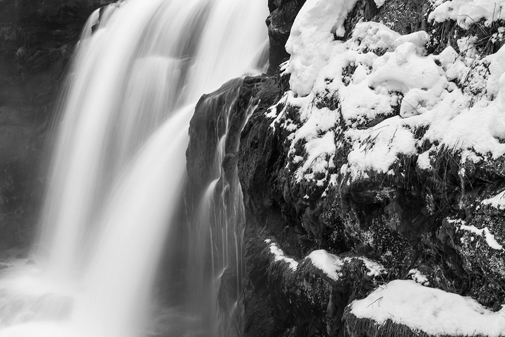 Moose Falls in Winter, Yellowstone National Park art print by Jacob W. Frank for $57.95 CAD