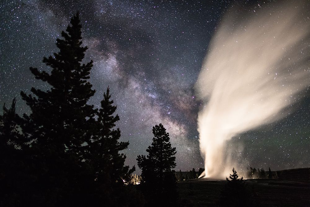 Old Faithful Erupts, Yellowstone National Park art print by The Yellowstone Collection for $57.95 CAD