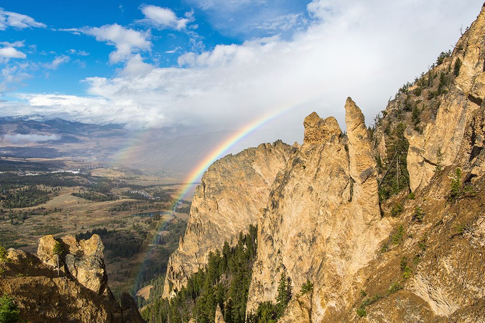 Rainbows from Bunsen Peak, Mammoth Hot Springs, Yellowstone National Park art print by The Yellowstone Collection for $57.95 CAD