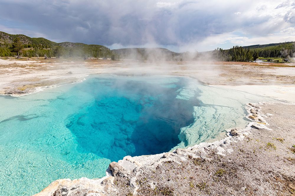 Sapphire Pool Steaming, Yellowstone National Park art print by The Yellowstone Collection for $57.95 CAD