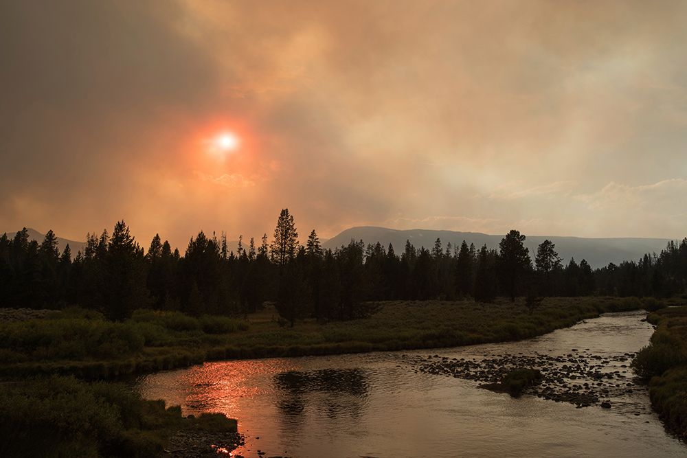 Sunset over the Gardner River, Yellowstone National Park art print by Jim Peaco for $57.95 CAD