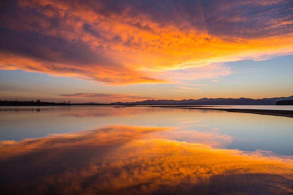 Sunrise on Yellowstone Lake, Yellowstone National Park art print by The Yellowstone Collection for $57.95 CAD