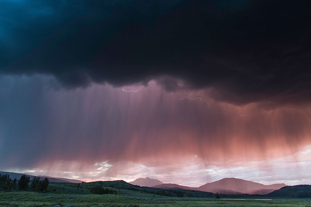 Thunderstorm at Sunset, Swan Lake Flat, Yellowstone National Park art print by The Yellowstone Collection for $57.95 CAD