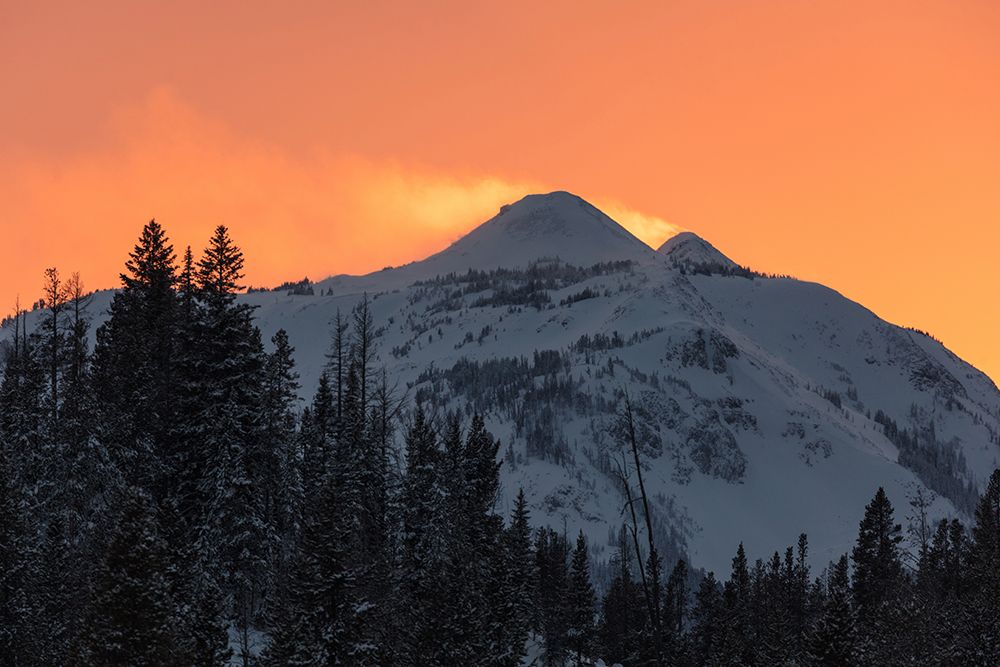 Winter Solstice Sunset over Dome Mountain, Yellowstone National Park art print by The Yellowstone Collection for $57.95 CAD