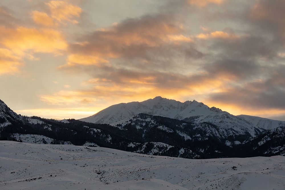 Winter Sunset over Electric Peak, Yellowstone National Park art print by The Yellowstone Collection for $57.95 CAD