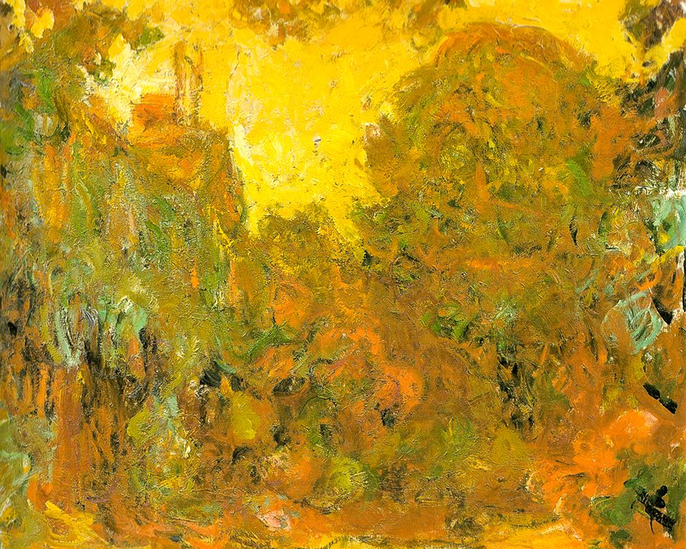 Artists house from rose garden 1922 art print by Claude Monet for $57.95 CAD