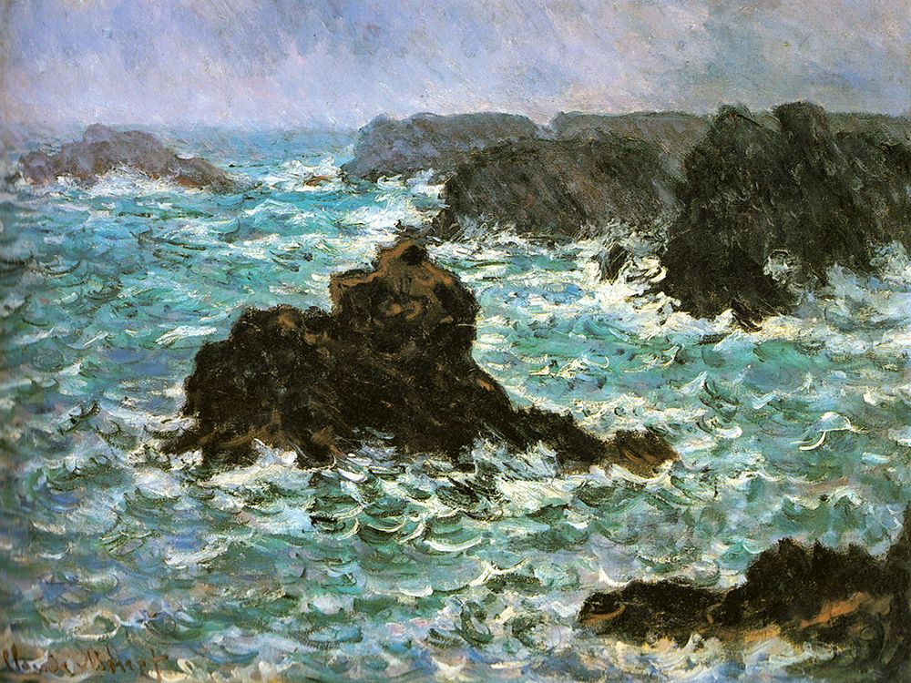 Belle Ile-rain effect 1886 art print by Claude Monet for $57.95 CAD