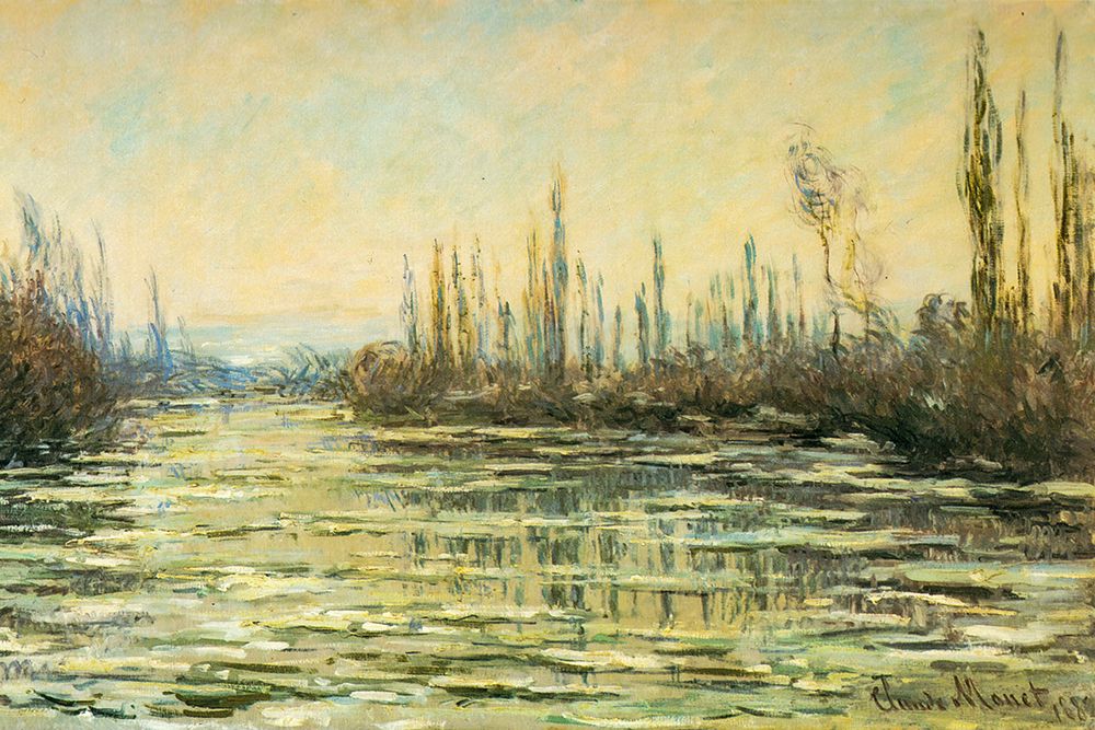 Floating ice on the Seine 1880 art print by Claude Monet for $57.95 CAD