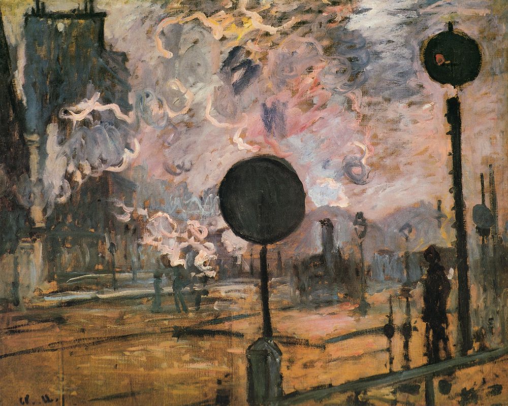 La Gare St. Lazare-signal 1876 art print by Claude Monet for $57.95 CAD