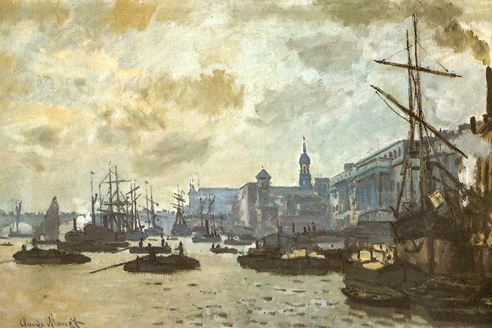 The Pool of London 1871 art print by Claude Monet for $57.95 CAD