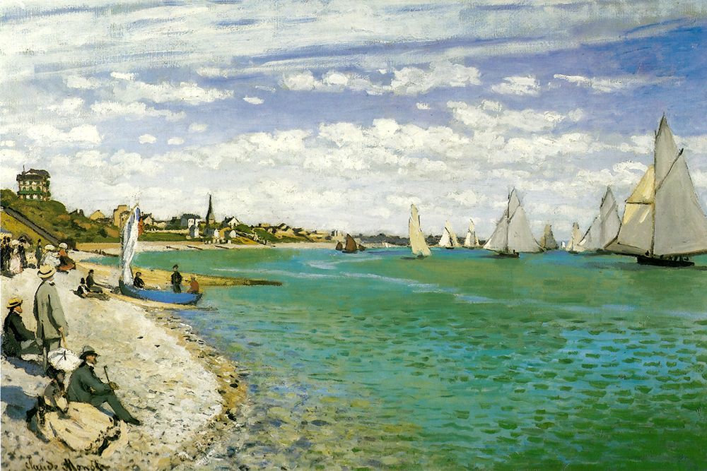 The Regatta at Sainte-Adresse 1867 art print by Claude Monet for $57.95 CAD