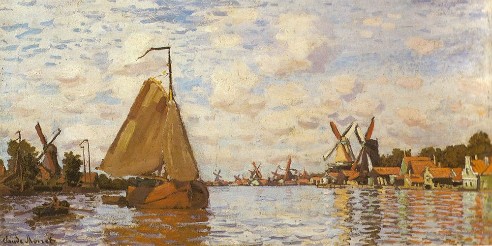 The Zaan at Zaandam 1871 art print by Claude Monet for $57.95 CAD