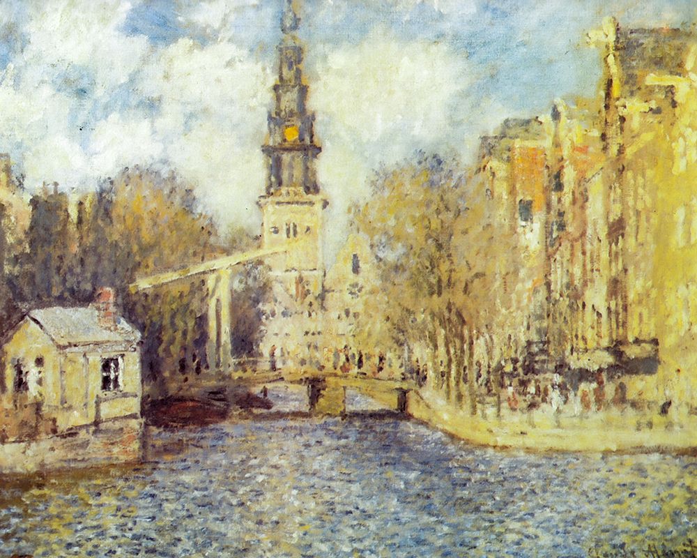 The Zuiderkerk-Amsterdam 1874 art print by Claude Monet for $57.95 CAD