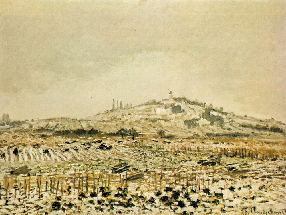 Vineyards in the Snow 1873 art print by Claude Monet for $57.95 CAD