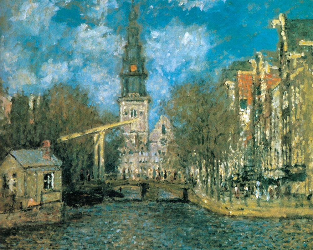Zuiderkerk-Amsterdam 1872 art print by Claude Monet for $57.95 CAD