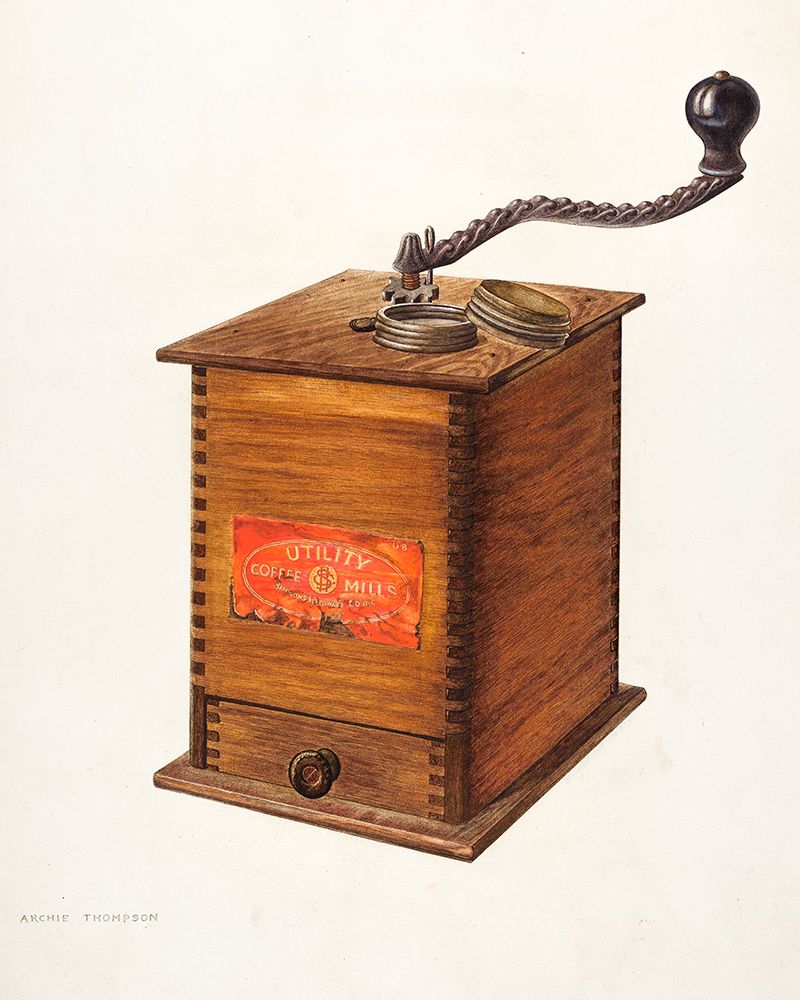 Coffee Grinder 1940 art print by Archie Thompson for $57.95 CAD