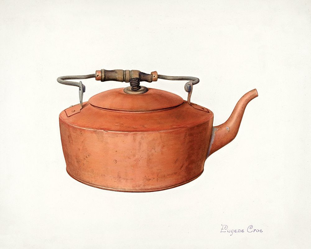 Copper Tea Kettle 1939 art print by Eugene Croe for $57.95 CAD