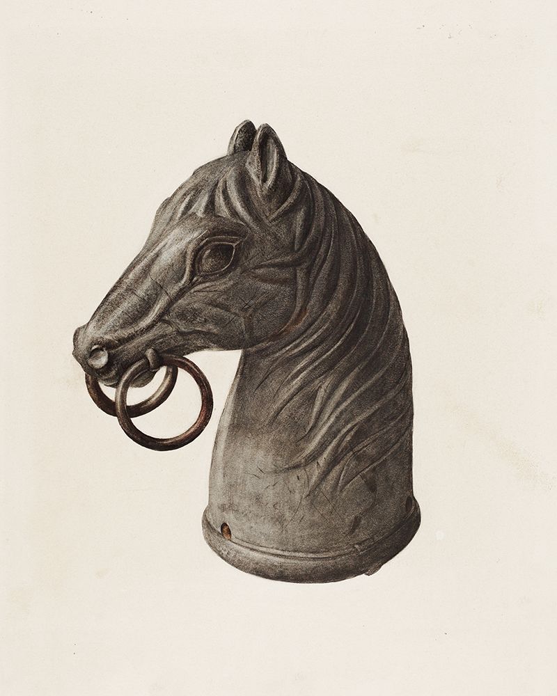 Hitching Post 1940 art print by Vintage Drawings for $57.95 CAD
