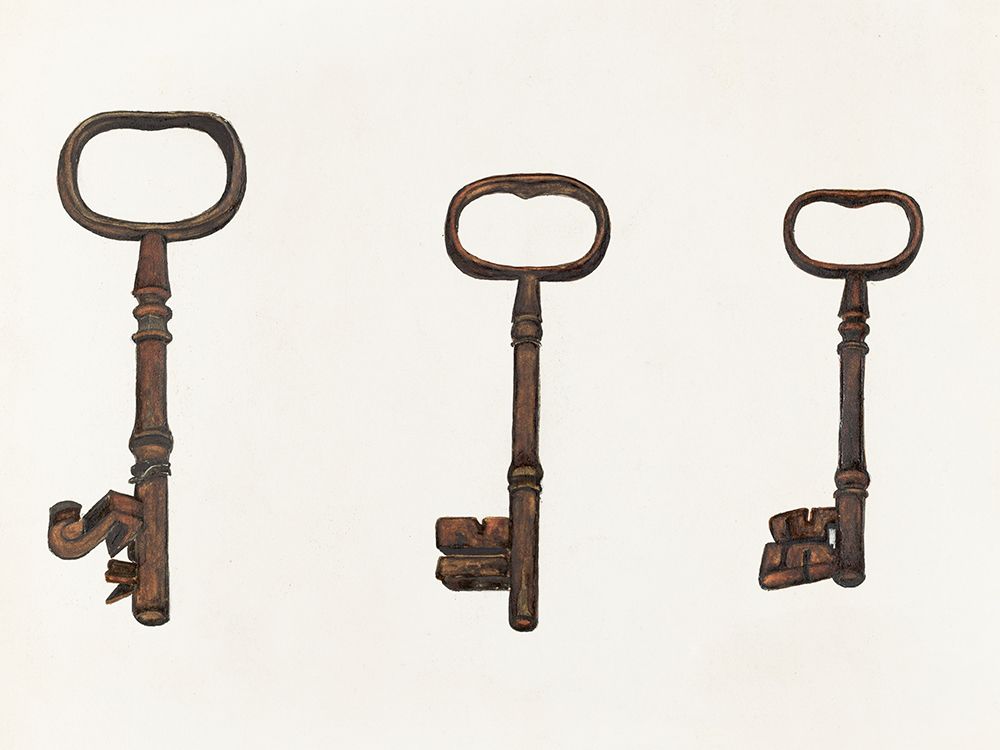 Keys to John Marshall House 1937 art print by Edna C. Rex for $57.95 CAD