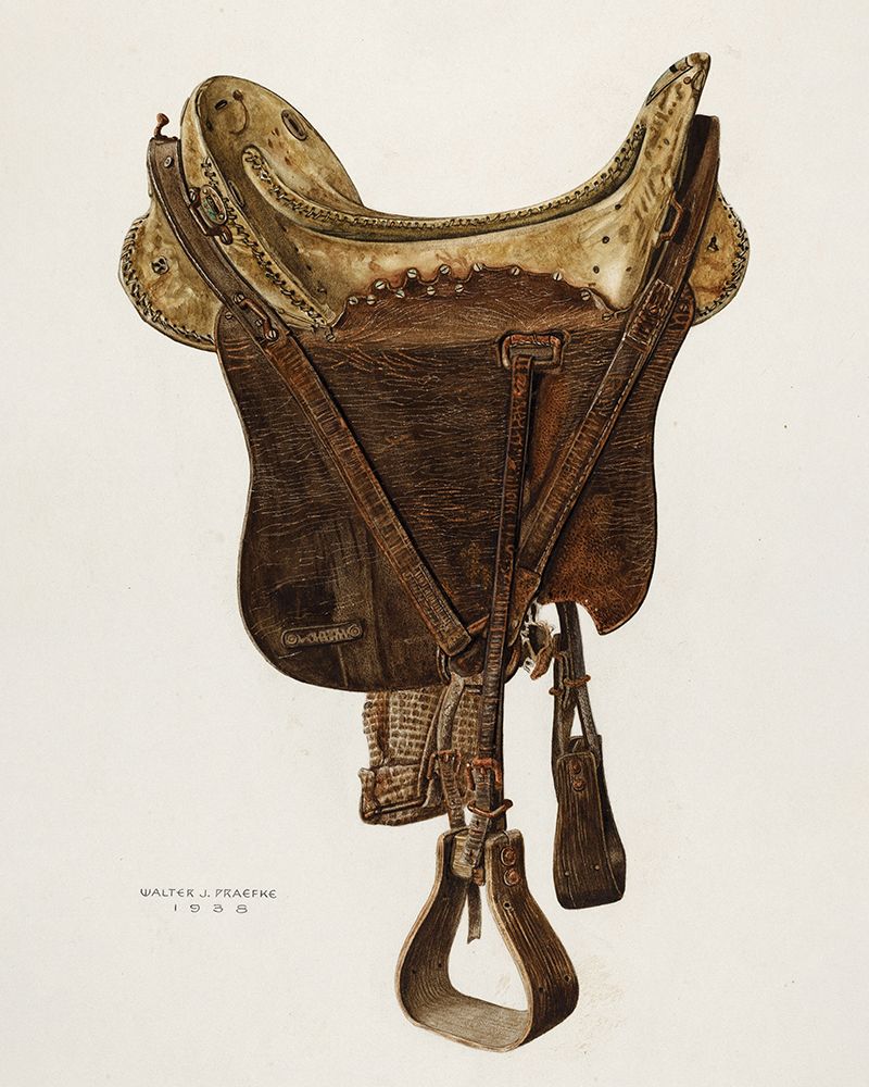 McLellan Saddle 1938 art print by Walter Praefke for $57.95 CAD