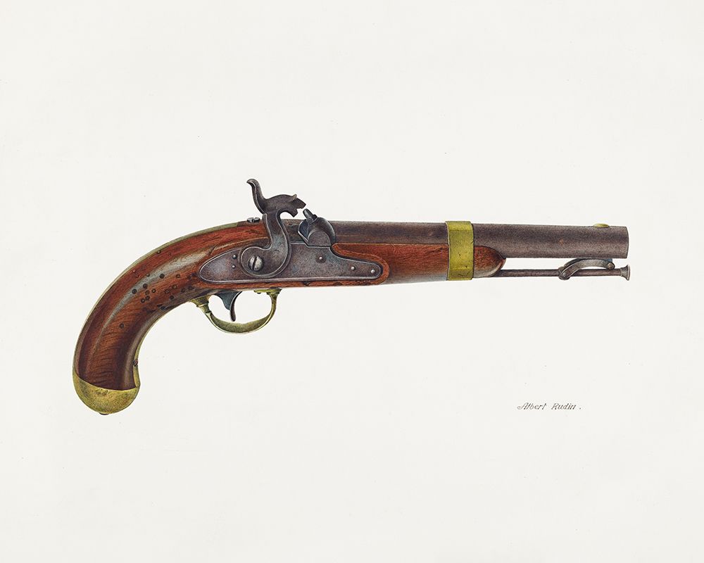 Pistol 1941 art print by Albert Rudin for $57.95 CAD