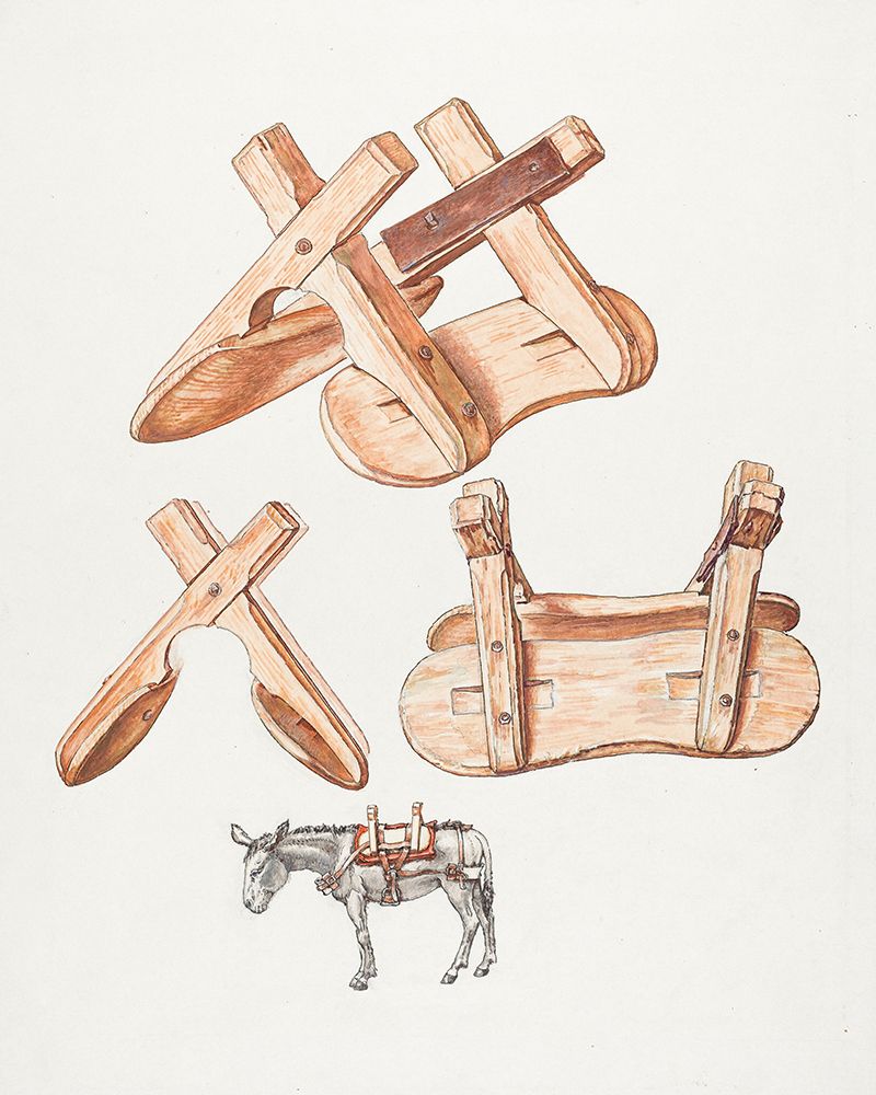 Unrigged Pack Saddle 1932 art print by Vintage Drawings for $57.95 CAD