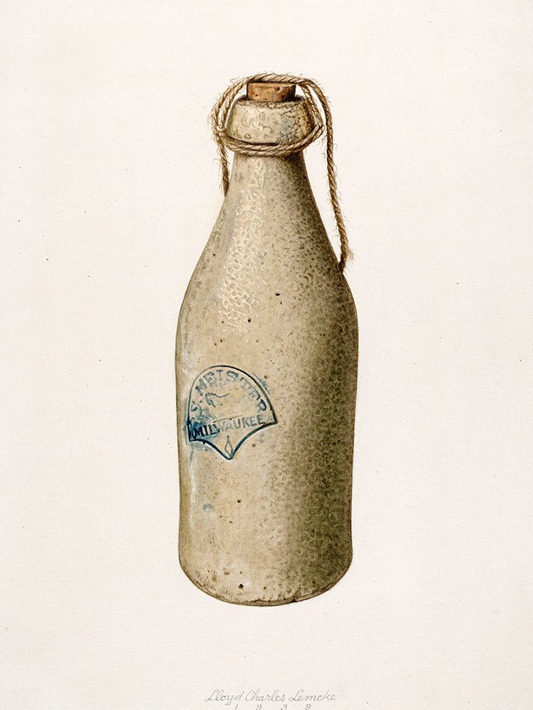 Weiss Beer Bottle 1939 art print by Lloyd Charles Lemcke for $57.95 CAD