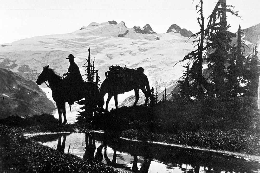 Silhouette of Wilderness Ranger art print by Vintage Photography for $57.95 CAD
