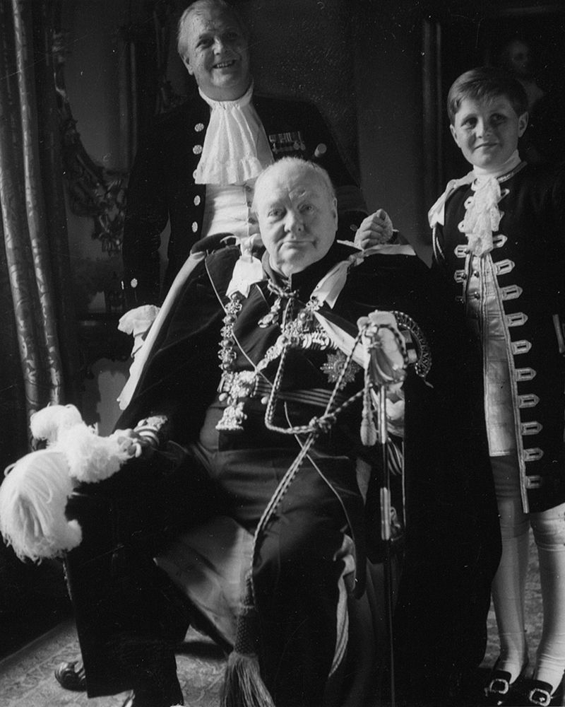 Winston Churchill with his Son and Grandson 1950 art print by Vintage Photography for $57.95 CAD