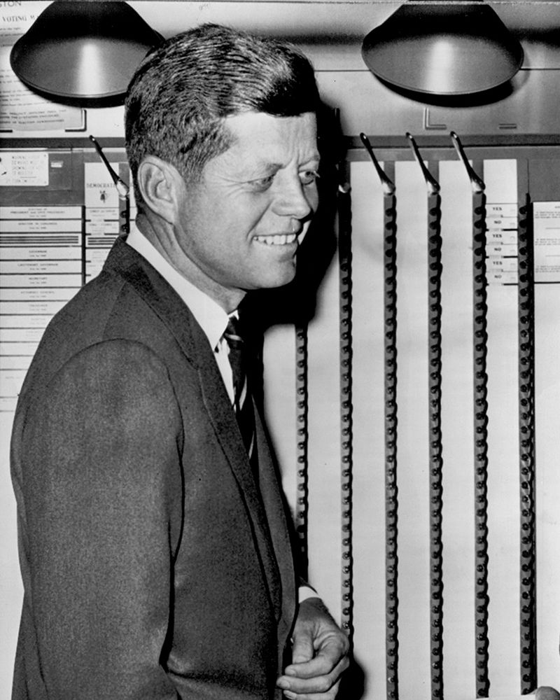 John F Kennedy Voting 1960 art print by Vintage Photography for $57.95 CAD