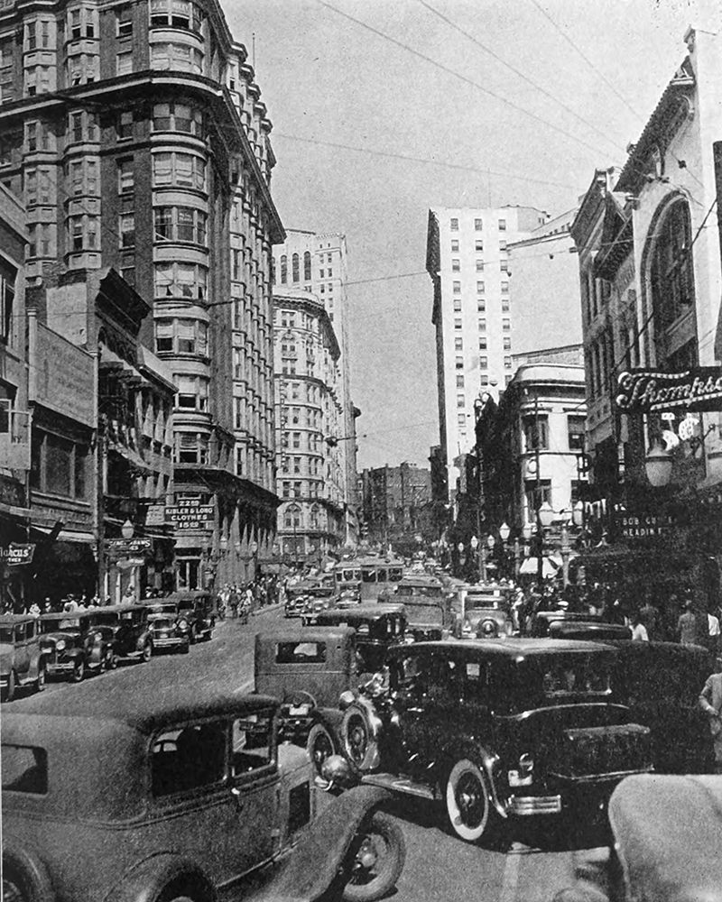 Peachtree Street Atlanta 1938 art print by Vintage Photography for $57.95 CAD