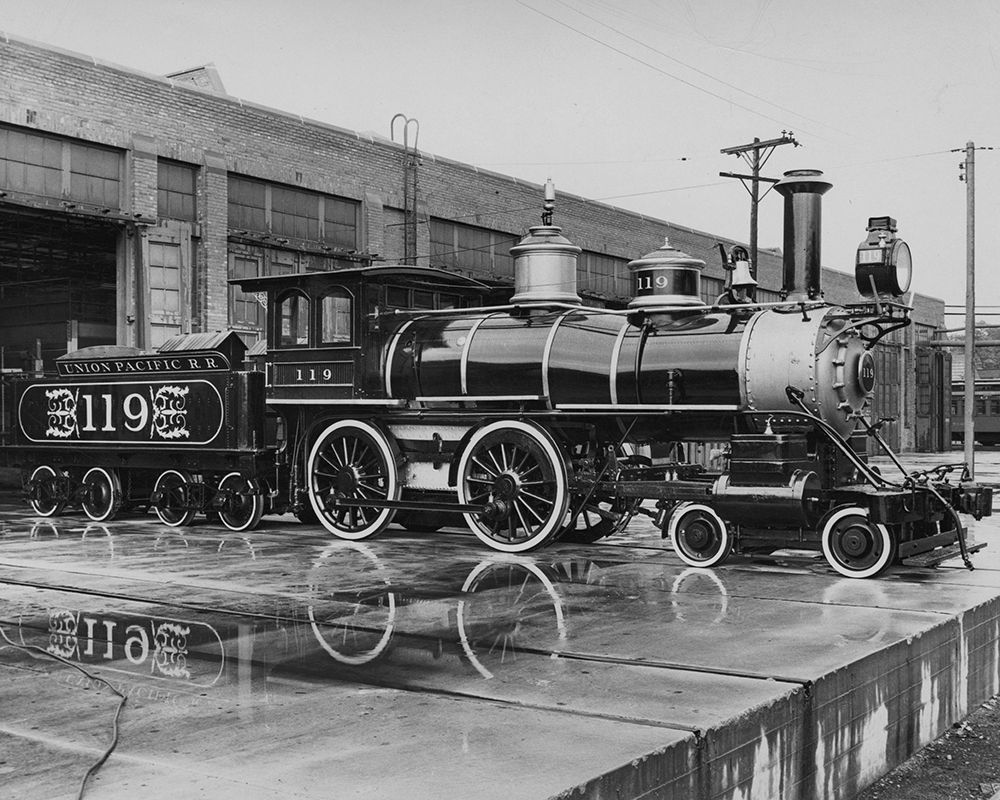 Union Pacific Railroad Engine-The Chicago Railroad Fair 1948 art print by Vintage Photography for $57.95 CAD