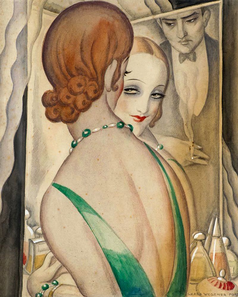 At the Mirror art print by Gerda Wegener for $57.95 CAD