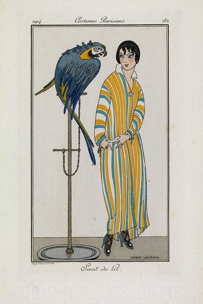 Fashion Drawing Dressing gown art print by Gerda Wegener for $57.95 CAD