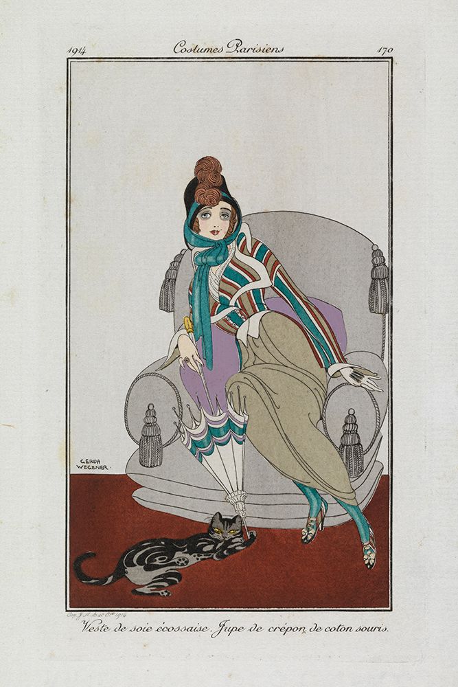 Fashion Drawing Jacket and skirt art print by Gerda Wegener for $57.95 CAD