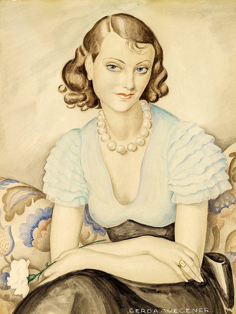 Portrait of a young woman art print by Gerda Wegener for $57.95 CAD