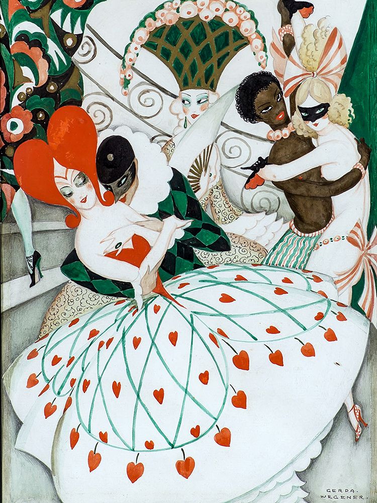 The Carnival 1925 art print by Gerda Wegener for $57.95 CAD