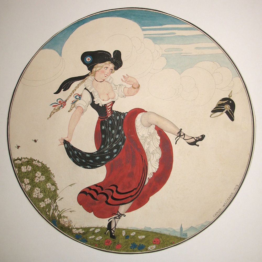 The Kick art print by Gerda Wegener for $57.95 CAD
