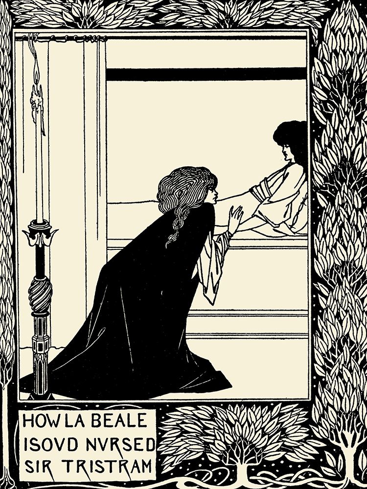 Morte DArthur 1893 - How La Beale Isoud Nursed Sir Tristram art print by Aubrey Beardsley for $57.95 CAD