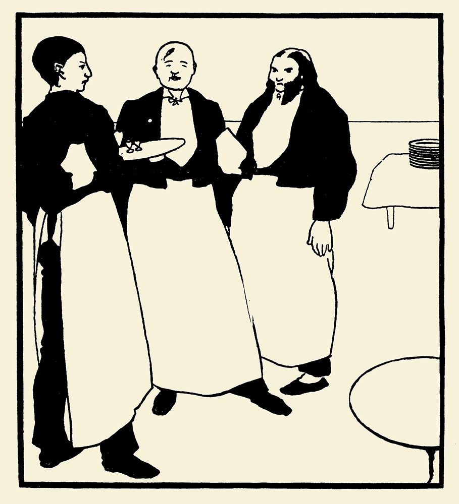 Yellow Book 1894 Vol.2 - Garcons de Cafe art print by Aubrey Beardsley for $57.95 CAD