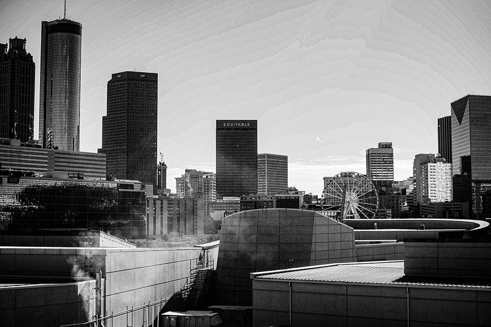 Skyscrapers and a Ferris Wheel in the Skyline of Atlanta-Georgia art print by Georgia Picture Archive for $57.95 CAD