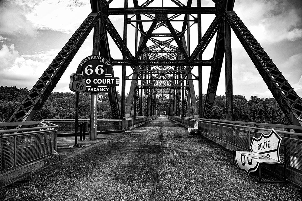 The Old Chain of Rocks Bridge over the Mississippi River art print by Missouri Picture Archive for $57.95 CAD