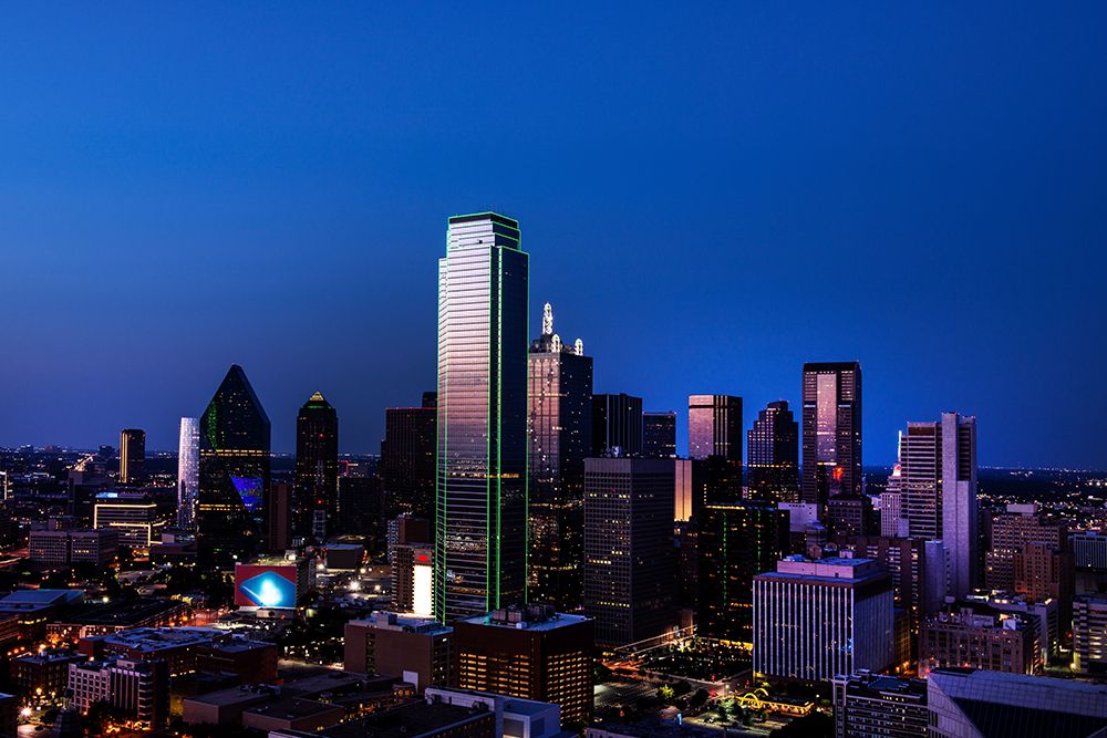 Dallas Skyline at Night art print by Carol Highsmith for $57.95 CAD