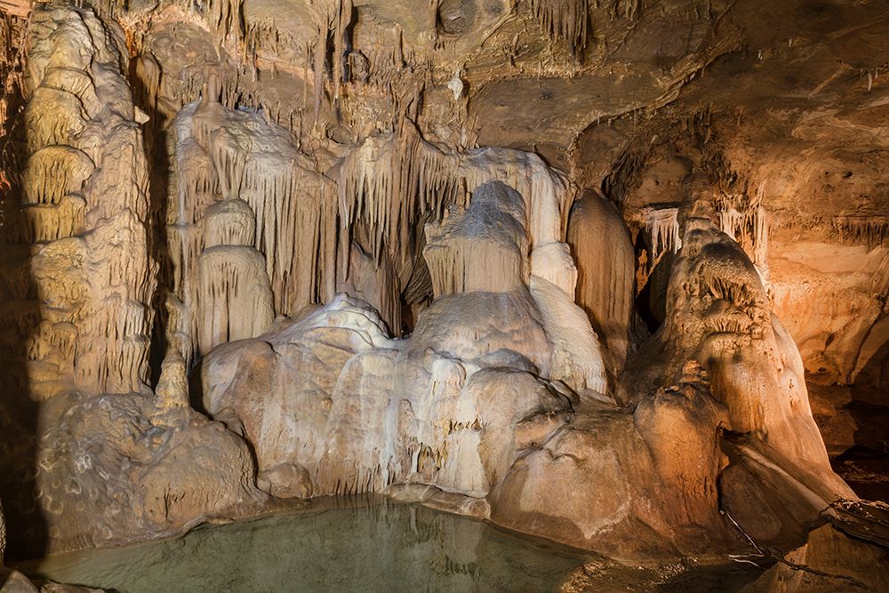 Formations in the Cave Without a Name-located near Boerne in Kendall County-Texas art print by Texas Picture Archive for $57.95 CAD