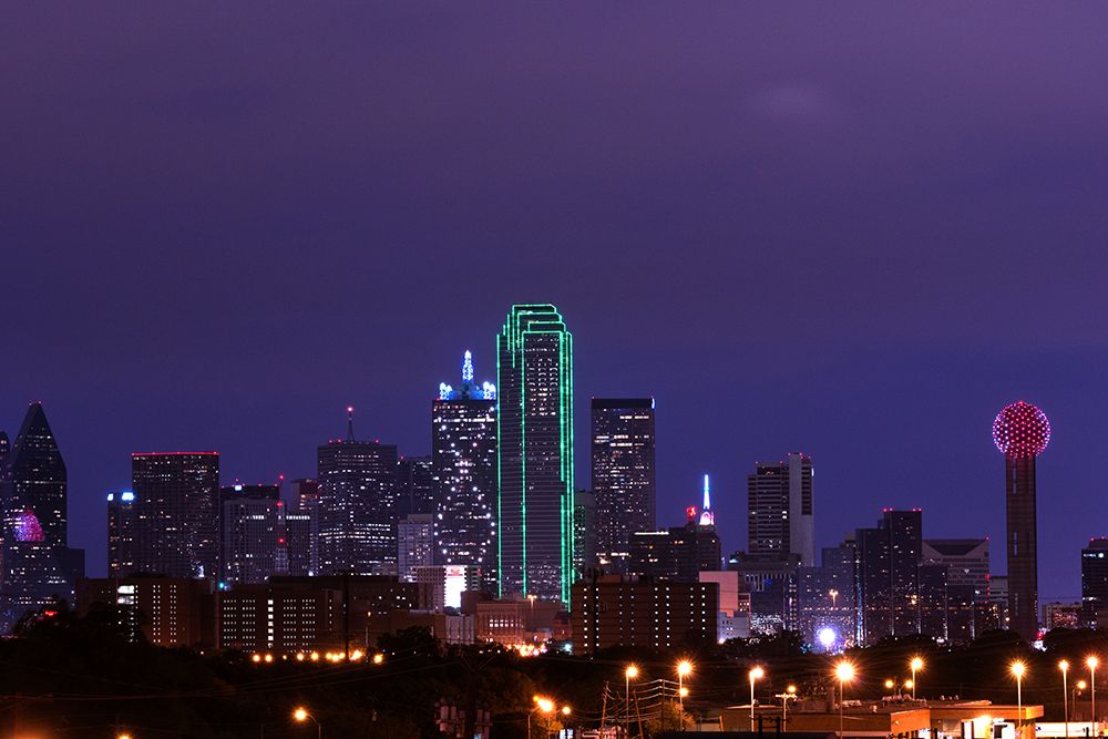 Skyline of Dallas-Texas-at Dusk art print by Carol Highsmith for $57.95 CAD
